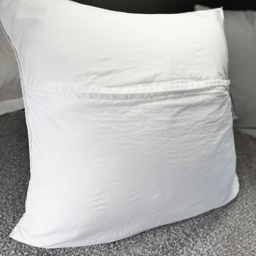 West Elm White Textured Pillow